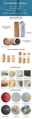 Customizable Cosmetic Paper Tube Packaging Eco Friendly Sustainable Kraft Paper Cylinder Containers