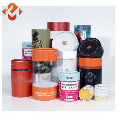 Customized Paper Tube Packaging Cylindrical Packaging Box Clothing Scarf With Window