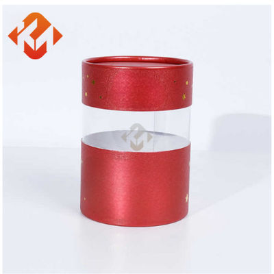 Customized Paper Tube Packaging Cylindrical Packaging Box Clothing Scarf With Window