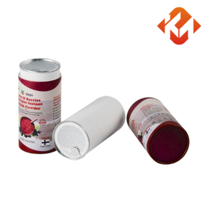 High Quality Custom Logo Circular Cylinder Paper Tube Packaging Gift Box Food Can for   Spice Coffee Bean Tea Nut