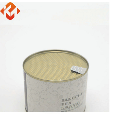 Custom size food grade paper cardboard tube jars, easy tear aluminum foil lids, with pet food, for storing coffee beans, chocolate, tea leaves, dried fruits