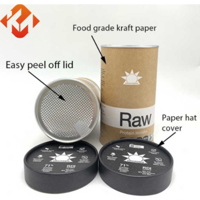 Factory wholesale round cardboard packaging coffee potato chips snacks easy to tear aluminum foil moisture-proof seal kraft paper tube cylinder box puffed food composite cans composite cans