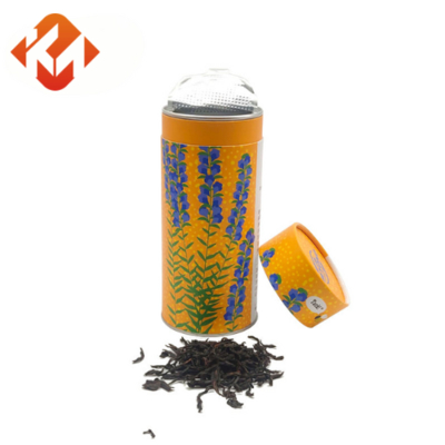 With easy tear seal cover custom printed cylindrical round food grade cardboard tea matcha powder packaging paper tube jar