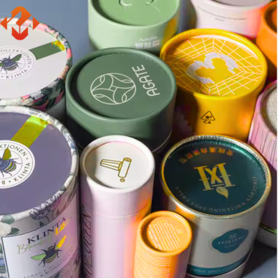 Environmentally friendly craft packaging tea paper tube customized cylindrical high-quality tea perfume cardboard paper tube packaging