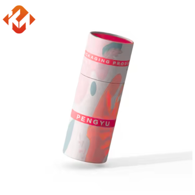 High quality perfume and cosmetic essential oil round packaging cylindrical tube box with lid customized material size printing pattern