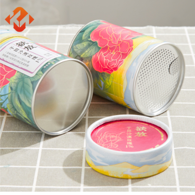 Customizable logo printing metal tins aluminum peel off lid paper tins tea boxes packaging tubes