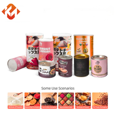 Factory wholesale customizable round cardboard packaging empty coffee cans whey protein compound cans