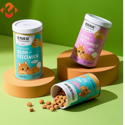 Customized logo seal pet dog cat fish retail food packaging paper material for pet food