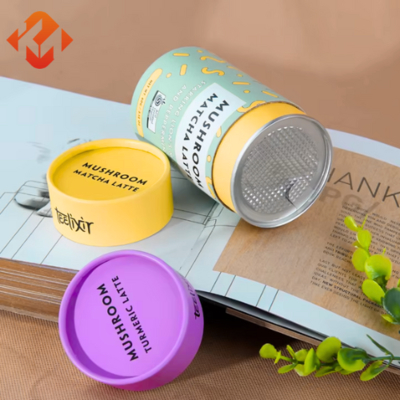 Food grade paper can packaging Composite paper can packaging snacks, tea and s