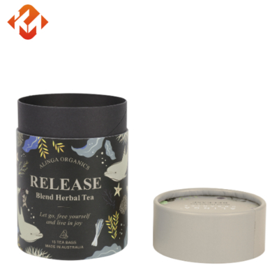 Food Grade  Round Cardboard Box Tea Gift Box Biodegradable Paper Tubes Tea Bag Packaging Box for Tea