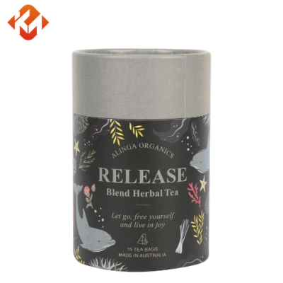 Food Grade  Round Cardboard Box Tea Gift Box Biodegradable Paper Tubes Tea Bag Packaging Box for Tea