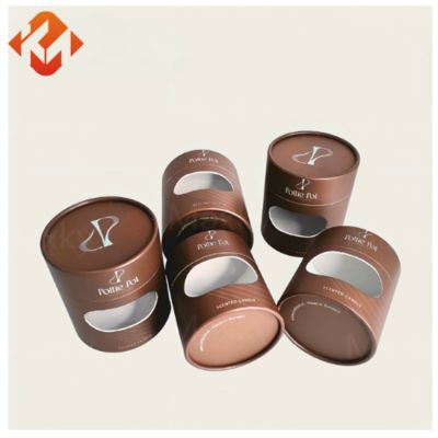 Custom eco-friendly round kraft paper for cosmetics and candle packaging, suitable for craft and cosmetic purposes