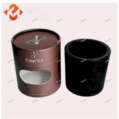 Custom eco-friendly round kraft paper for cosmetics and candle packaging, suitable for craft and cosmetic purposes
