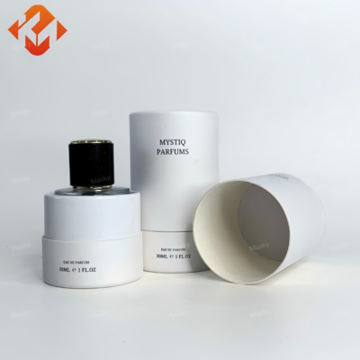 Custom eco-friendly round kraft paper cylinder box for cosmetics and candle packaging, suitable for craft and cosmetic purposes