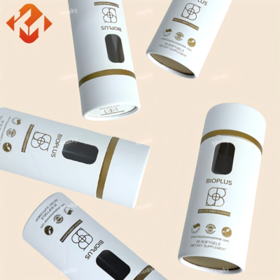 Custom printed biodegradable kraft paper tubes, custom colors available, cylindrical packaging tubes with windows for clothing, scarves, silk handkerchiefs, etc.