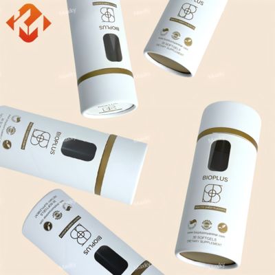 Customized bulk tea paper tube packaging, round tea paper tubes with transparent windows and hollow design.