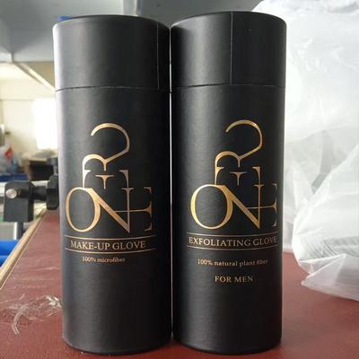 Black luxury paper tube packaging round box cosmetic packaging gift tube box cylindrical customizable paper black cylinder box