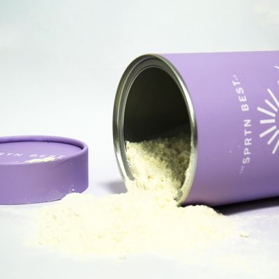 Biodegradable food grade aluminum foil cardboard protein powder tube jar for food packaging
