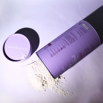 Biodegradable food grade aluminum foil cardboard protein powder tube jar for food packaging