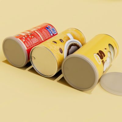 Air Tight Coffee Powder Round Paper Tube Packaging for Protein Powder Packaging Container