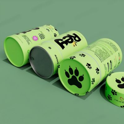Custom Food Grade Cylindrical Cardboard Protein Powder Packaging Tube with Peel Seal Cap