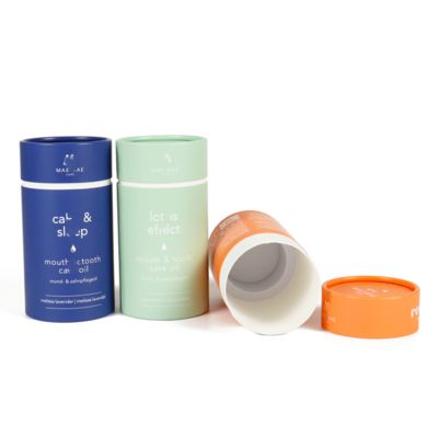 Paper Composite Cans Customized Round Macaroons Cylinder Packaging Paper Box for Craft Matte Empty Lipgloss Tubes with Box