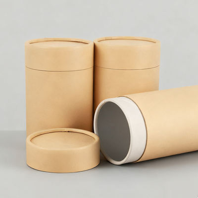 Biodegradable Custom Logo Printing Food Grade Cardboard Container Craft Kraft Paper Tube Box Packaging