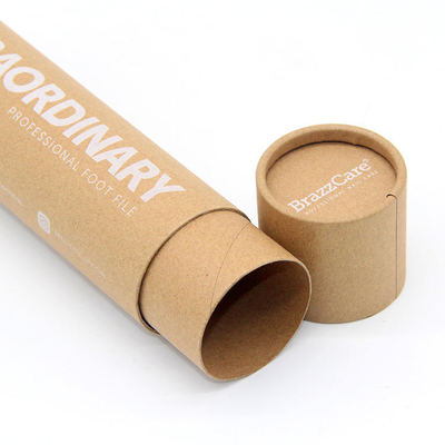 Cylindrical Kraft Paper Tube Container Packaging Box for Clothing T-shirt Custom Logo Printing Biodegradable