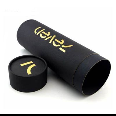 Custom Size Sealed Lipstick Paper Tube Box Luxury Printed Kraft Black Cosmetic Paper Packaging Tube