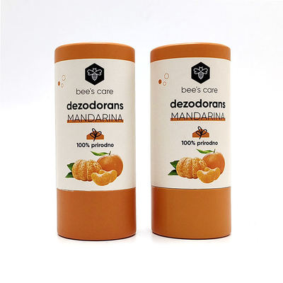 Customized Eco-friendly Lipstick Push Pull Cosmetic Tube Deodorant Container Colored Cardboard
