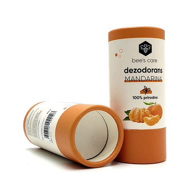 Customized Eco-friendly Lipstick Push Pull Cosmetic Tube Deodorant Container Colored Cardboard