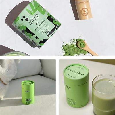 Custom Sustainable Eco-Friendly Round Cylinder Box Green Tea Round Packaging Paper Tubeeodorant