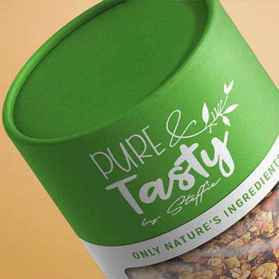 Customized Cylinder Cardboard Paper Gift Paper Tube Container Cereal Box Window