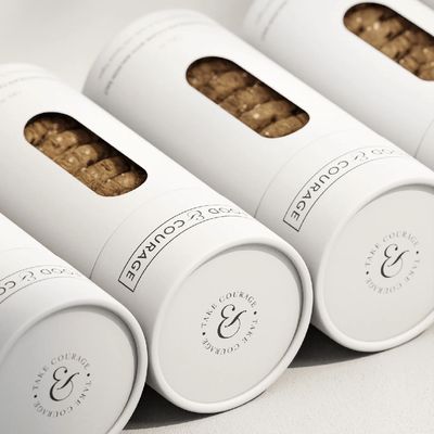 Custom eco-friendly packaging for biscuits round cylindrical food grade cardboard tube
