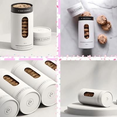 Custom eco-friendly packaging for biscuits round cylindrical food grade cardboard tube