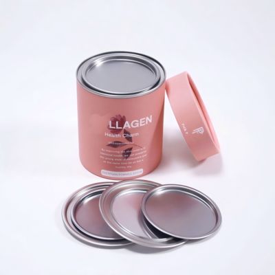 Cylindrical paper tube food protein powder round box packaging