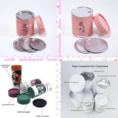 Cylindrical paper tube food protein powder round box packaging