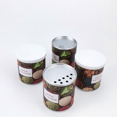 Custom spice bottle cap cardboard spice jar paper jar packaging, recyclable condiment packaging