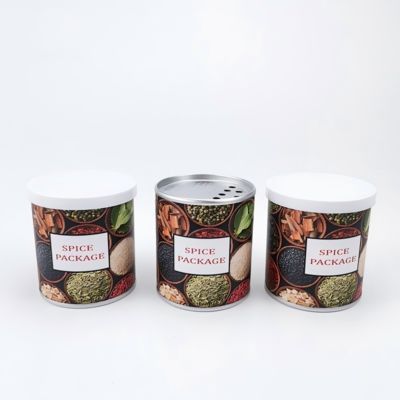 Custom spice bottle cap cardboard spice jar paper jar packaging, recyclable condiment packaging