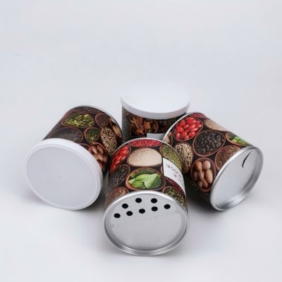 Custom spice bottle cap cardboard spice jar paper jar packaging, recyclable condiment packaging