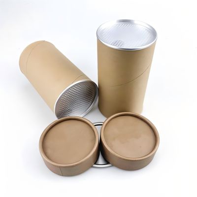 Custom Spice Paper Container Round Tear-off Lid Cylindrical Salt Powder Food Packaging Box