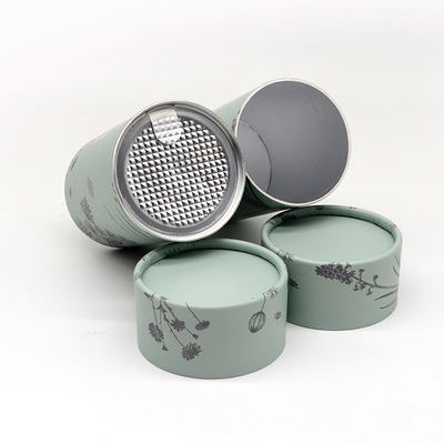 Custom Spice Paper Container Round Tear-off Lid Cylindrical Salt Powder Food Packaging Box