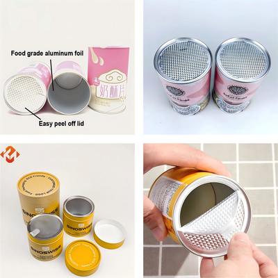 Customized paper tube packaging easy to open sealed cylindrical tube can packaging