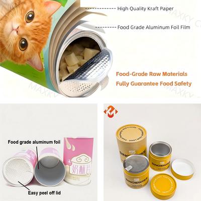 Customized pet food paper can packaging products snack granule packaging