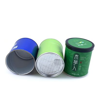 Custom wholesale container paper jar tea sample cylindrical packaging