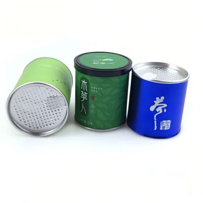 Custom wholesale container paper jar tea sample cylindrical packaging