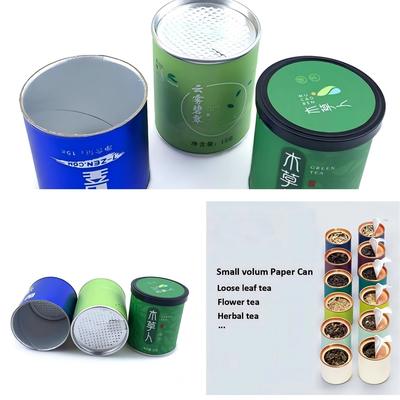 Custom wholesale container paper jar tea sample cylindrical packaging