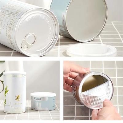Custom sealed tea paper tins, luxury packaging, easy-to-tear environmentally friendly paper tins
