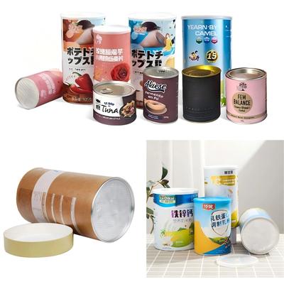 Wholesale Custom Supplement Powder Paper Tube Packaging Fermented Protein Powder Packaging Tube