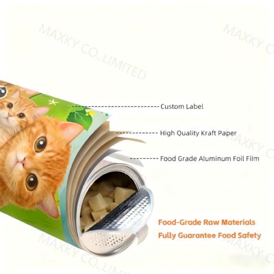 Customized paper can packaging food grade potato chips/biscuits paper can aluminum foil packaging